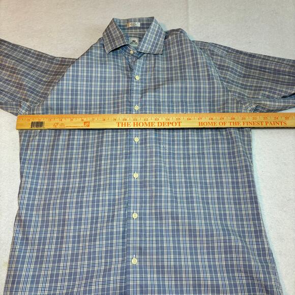 Peter Millar Mens M Crown Multicolor Plaid Long Sleeve Button Up Shirt - Picture 3 of 7